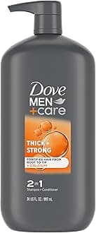 2-in-1 Shampoo + Conditioner Thick + Strong for Fortifying Hair from Root to Tip, with Calcium, 31 oz