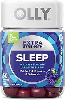 Extra Strength Olly Melatonin Sleep, BlackBerry Zen, 50 Gummies
