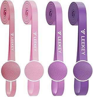 LEEKEY Resistance Bands, Exercise Bands with Bag, 5-85LB Home Strength Bands for Working Out,Travel、Gym Room、Physical Therapy -USA Original Patent