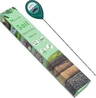 XLUX Soil Moisture Meter with Long Probe for Deep Use, Water Indicator Sensor, Hygrometer for Outdoor, Indoor, Large Potted Plants, Flower Bulbs, Gardening, Agriculture