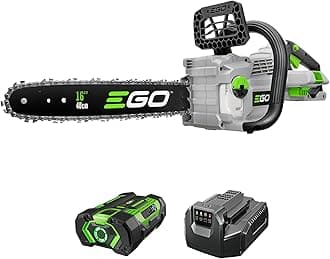 EGO Power+ CS1611 16-Inch 56V Lithium-Ion Cordless Chainsaw, Battery and Charger Included, Black