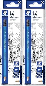 STAEDTLER Mars 100-HB LUMOGRAPH Pencil HB - Box of 12 Pack of 2