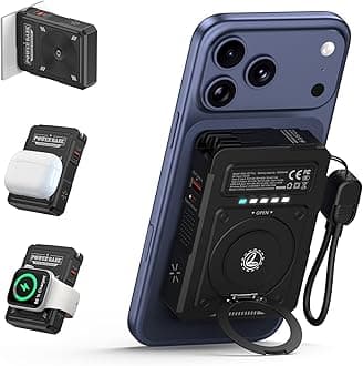 for Magsafe Battery Pack 10000mAh,5-in-1 Magnetic Portable Charger with Wall Plug, Wireless Power Bank for Apple Watch,22.5W Fast Charging PowerBank for iPhone 17 Pro Max/16/15/14/13/12 Mini