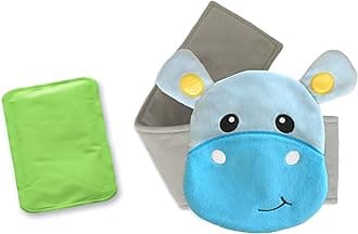 Baby Colic, Gas and Upset Stomach Relief, Baby Heated Tummy Wrap for Newborns - Belly Hugger - Infant Swaddling Belly Belt, Heating Pad with Soothing Warmth for Fussy Infants (Hippo)