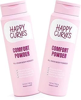 Comfort Powder 5 oz.- Talc Free Anti Chafe Body & Foot Powder Deodorant to Control Underboob Sweat, Butt Sweat, and Inner Thigh Chafing For Women (2 Pack, Tropical)