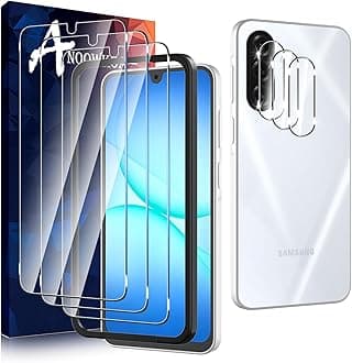 3 Pack for Samsung Galaxy A17 5G Screen Protector + [3 Pack] Galaxy A17 Camera Lens Tempered Glass Protector.9H Hardness.Support Fingerprint Unlock.Bubble-Free.Easy Installation
