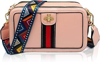 Beatfull Designer Bee Crossbody Purse for Women PU Leather Shoulder Handbag Camera Clucth