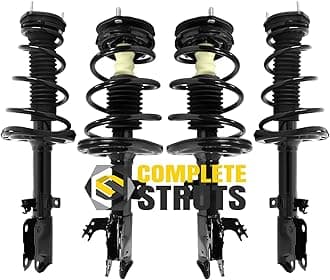 Front & Rear Quick Complete Struts Assembly with Coil Springs Replacement for 2012-2017 Toyota Camry SE, XSE, Hybrid SE (Set of 4)