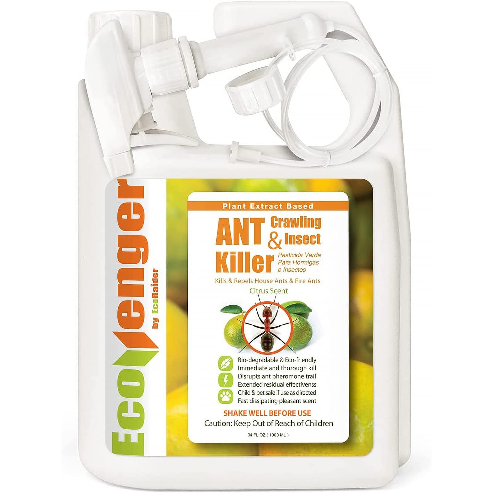 'EcoRaider Ant Killer (32 oz), Instant Kill + 4-Weeks Prevention, Non-Toxic + Child and Pet Friendly (32 OZ)