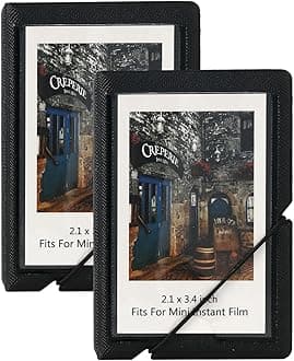 Mini Instant Film Polaroid Photo Album Book For 3 Inch Fujifilm Instax Mini 12 11 9 99 8 7+ 40 EVO Camera Film, HP Sprocket, K-pop Photocards (Ink Black, 2 Pack)