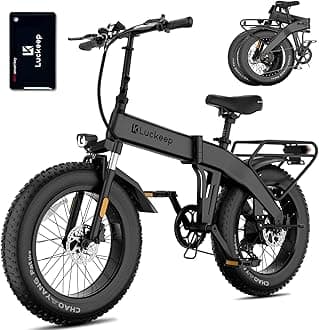 Luckeep Folding Electric Bike for Adults 1500W Peak Motor, 28MPH 60 Miles,720WH Battery 20" x 4.0" Fat Tire Foldable Ebikes for Adults NFC/Anti-Theft/Hydraulic Brakes E-Bbike Commuter Men