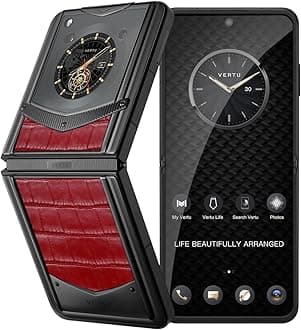 Vertu IRONFLIP Alligator Skin Flip Cell Phone, Unlocked Android 5G Smartphone, Foldable Design, One-Hand Control, 50MP Camera, 12G+512G, Dual SIM, 6.9" 120Hz OLED, 65W Fast Charge (Flame Red)