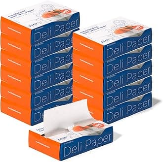 Fit Meal Prep [6000 Pack] 8 x 10.75" Wax Paper Sheets for Food, Interfolded Precut Deli Pop Up Grease-Proof Sandwich Paper Wraps, Waterproof for Lunch, Food Basket, Microwave Cover, BBQ