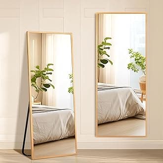 57"x20" Full Body Mirror Wall-Mounted or Freestanding, Modern Standing Mirror for Bedroom, Living Room, or Cloakroom, Shatterproof, Easy Assembly
