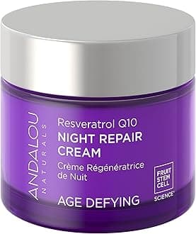 Resveratrol Q10 Night Repair Cream, For Dry Skin, Fine Lines & Wrinkles, For Softer, Smoother, Younger Looking Skin, 1.7 Ounce