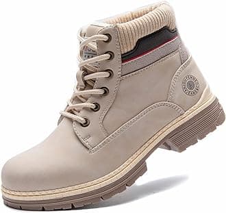 ANJOUFEMME Work Hiking Boots for Women Waterproof - Womens Outdoor Ankle Boots Lightweight Snow Winter Boots for Trekking Walking