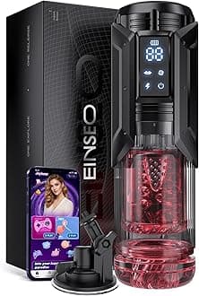 Sex Toys for Men Penis Pump - AI Sync Waterproof Male Masturbator Stroker with 7 Sucking Thrusting Rotating & 7 Licking Modes, Adult Toys Pocket Pussy Mens Sex Toy Blowjob Sex Machine Bath Item