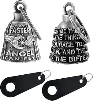 Dream Apparel Motorcycle Bells for Bikers Guardian Angel Gremlin Motorcycle Bells for Motorcycle Rider Key Chain for Luck