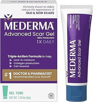 Advanced Scar Gel, Treats Old and New Scars, Reduces the Appearance of Scars from Acne, Stitches, Burns and More, 50 Grams