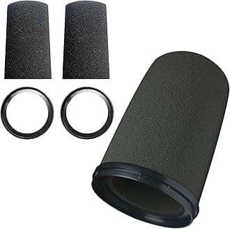 Pop Filter with Ring Perfectly Compatible with SM7B, SM7A, MV7 and Similar Podcast Mics Thick Foam Windscreen Cover Replacement Avoid Noise Against Plosives, High Density Black, 2 Pack