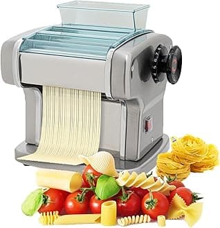Pasta Maker, Electric Pasta Maker,9 Adjustable Thickness Settings, with Practical Brush and Anti-Slip Pads,Noodle Maker,Pasta Maker Machine for Pasta, Dumpling Skin, Spaghetti, Fettuccini, Lasagna