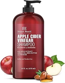 BOTANIC HEARTH Apple Cider Vinegar Shampoo - Clarifying and Nourishing, Reduces Itchy Scalp, Dandruff & Frizz - Sulfate Free, for All Hair Types, Men and Women - 16 fl oz