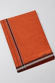 Kavi Dhoti for men - Kavi Mundu Kavi lungi for men Cotton crafted from 100% Cotton yarns [Pack Of 1]