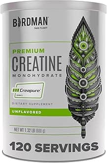 BIRDMANHigh-Purity Creatine Monohydrate Unflavored Powder, Pre-Workout, High Performance | 600g