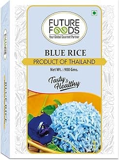 Future Foods Premium Thai, Jasmine Blue Rice 900 gram | Short Grain | Healthy & Rich in Antioxidants | Sugar-Free & Gluten Free | Cholesterol & Fat-Free | Supports Digestion | Easy to Cook