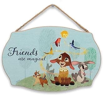 Disney Wish Friends Are Magical Hanging Wood Wall Decor - Adorable Wish Sign for Kids' Bedroom or Play Room