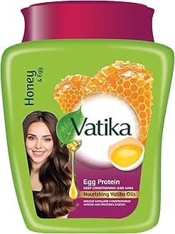 Vatika Naturals Hot Oil Hair Mask - Egg Protein & Multivitamin Treatment for Dry, Damaged Hair, Nourishing & Strengthening, Deep Conditioning for Soft, Smooth Hair - 500ml