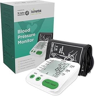 Kinetik Wellbeing Blood Pressure Monitors Large Cuff Universal (22-42cm) - Automatic Upper Arm Blood Pressure Machine - Home Use Bp Monitor with Irregular Heartbeat Detection