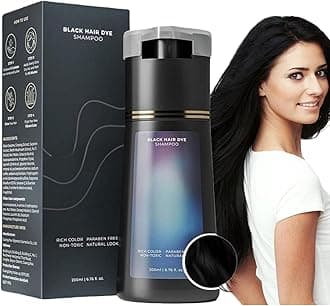 Polar Hair Dye Shampoo,Hair Dye Sham-poo,Instant Ha-ir Dy-es Shampoo,Ha-ir Colour Sham-poo Care,3 In 1 Instant Hairs D-ye Sham-poos,Easy to Use Shampoos D-ye,Colour Shampoos to Cover Grey Hairs,Black