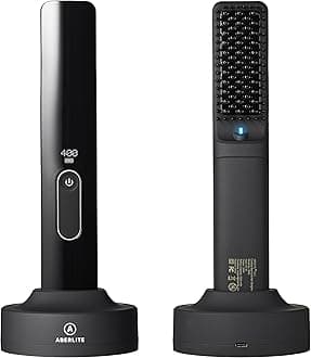 Aberlite Go 2 Cordless Hair Straightener for Beard and Hair, Painless Comb Tooth, Advanced Ion Conditioning, Wireless Hair Straightener, Heated Brush Comb for