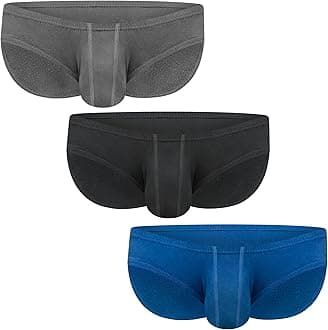 Real Men Ares-Accent Low Rise Bikini Briefs 1-3-6-Pack with ABCD Pouch XS-5XL