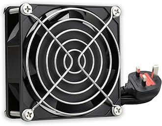 – GDSTIME 220V Computer Fan 80 x 25mm PC Cooling Fan 240V AC Axial Dual Ball Bearing Brushless Cooling For Ventilation Exhaust Replacement