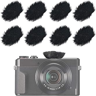 SUNMON Camera Mic Windscreen Dead Cat, Furry Camera Wind Muff Wind Cover for Canon G7X Mark II,Sony,Samsung,etc DSLR Mic Outdoor Windshield (8 Pack)