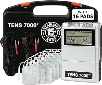 Digital TENS Unit with Accessories, Includes 16 Pack Electrodes - TENS Unit Muscle Stimulator for Back Pain Relief, General Pain Relief, Neck Pain, Sciatica Pain Relief, Nerve Pain Relief