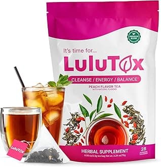 Original Detox Tea - Herbal Blend with Dandelion, Ginseng, and Ginger - Supports A Healthy Weight, Digestive Health - Vegan, All Natural, Laxative-Free - Peach Flavor (28 Servings)