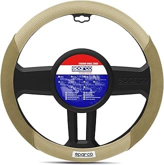 Steering Wheel Cover Suede Synthetic Leather Black/Grey