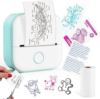 Print Pods Mini Printer - Sticker Printer Mini Thermal Inkless Sticker Maker Bluetooth Pocket Printpod for Phone, Impresora Portátil for Notes, Flashcards, Diagrams, Journal, DIY, Kids Gift