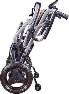 Klano KL40 - Lightest Foldable Electric Wheelchair (Only 30lbs) – Travel Size, Detachable Battery, Airline Approved, User-Friendly, 10 Mile Cruise Range, Ultra-Light & Easy Setup for Travel (Model5)