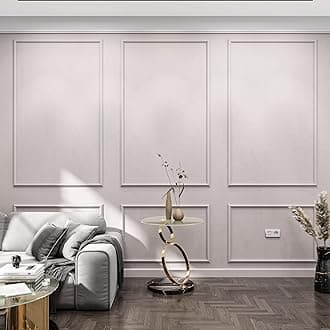 Wall Molding Kit for Interior Walls – Pre-Cut Factory Primed Trim Set for Decorative Panel Look, Accent Walls, Picture Frame & Wainscoting Projects | 3 Top 3 Bottom Frames