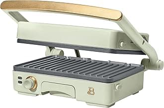 Beautiful 2-in-1 Panini Press & Indoor Grill with Removable Non-Stick Plates, Adjustable Temperature Control, Cool-Touch Handle, PFOA & PFOS-Free, Heats up to 450° - Powerful 1200 Watts (Sage Green)