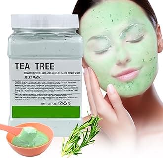 Jelly Mask for Facials Professional, Hydrating & Moisturizing Peel-Off Natural Gel Face Mask SkinCare, Professional Spa Use Jelly Face Masks, Deep Hydration & Glow 23 Fl Oz (Tea Tree)