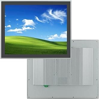 19 inch Capacitive Multi-Touchscreen Industrial Embedded Win-10 PC Monitor, IP65 Screen with 10 Points Touch Display, i3+RAM 4G+128G SSD, Integrated Phoenix2pin, HD-MI-Out & USB Ports