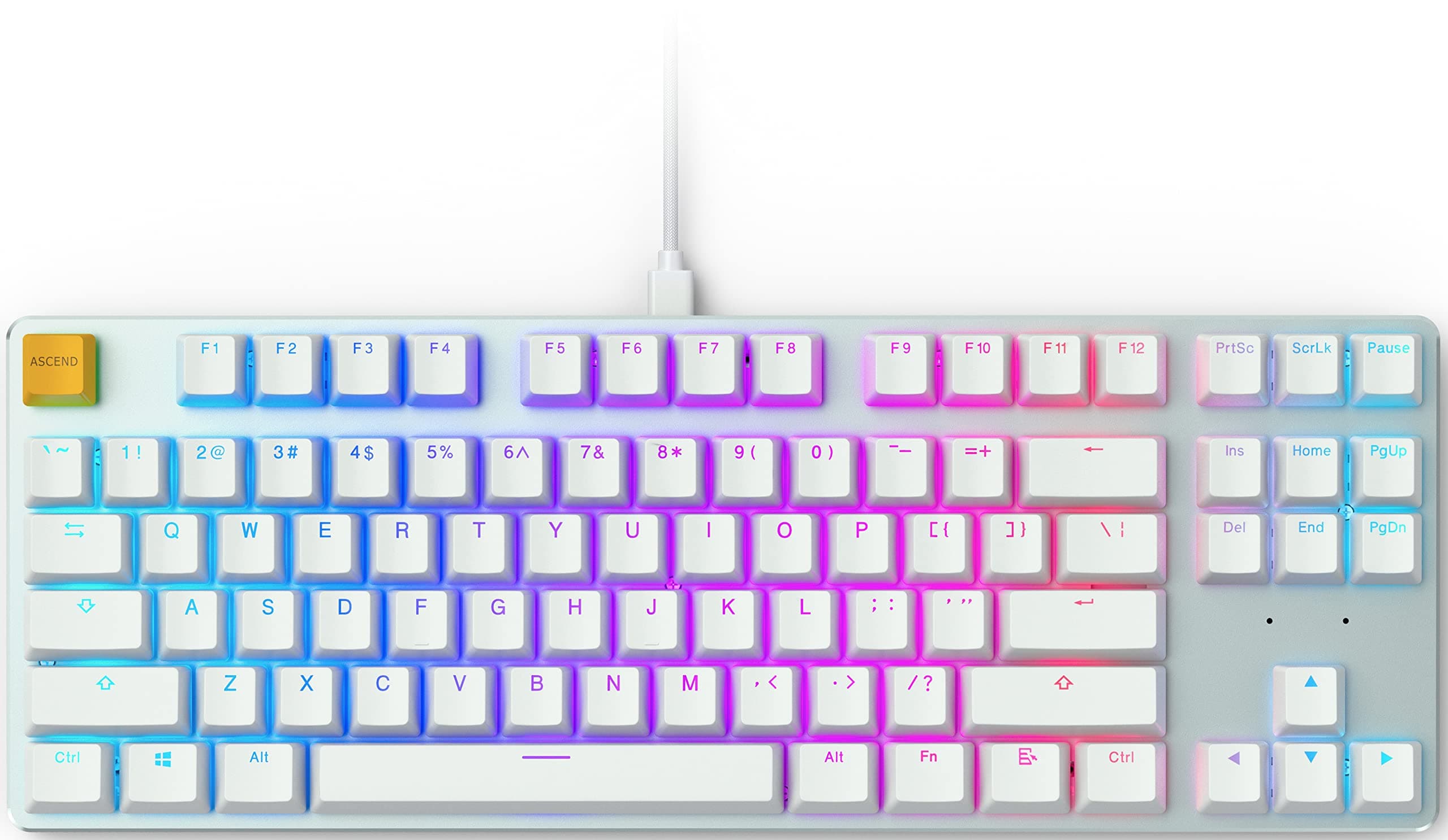 Glorious Modular Mechanical Gaming Keyboard - TKL (Pre-Built) - White