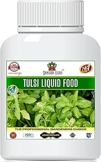 Sansar Agro® Tulsi Food Liquid Fertilizer, Premium Essential Liquid Fertilizer for the Best Growth of Holy Bisil Plants with Growth Nutrients and Charged Micro-organism (250 ml)