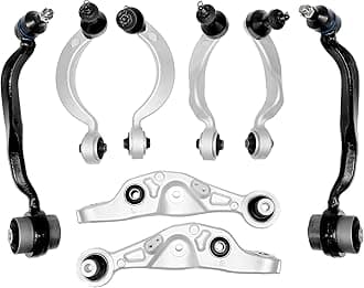 Control Arms, Suspension Kit, Compatible with 2007-2012 Lexus LS460 RWD, w/Front & Left & Right & Lower & Upper & Rearward & Forward Control Arm w/Ball Joint (8PCS), K642208 K642988 K622207 K622209
