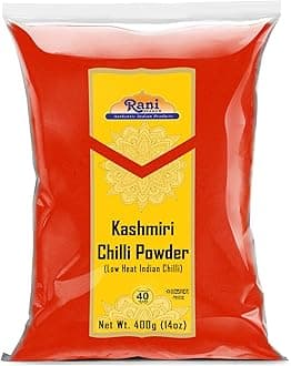 - Rani Kashmiri Chilli Powder (Deggi Mirch, Low Heat) Ground Indian Spice 14oz (400g) ~ All Natural, Salt-Free | Vegan | No Colors | Gluten Friendly | NON-GMO | Kosher | Indian Origin